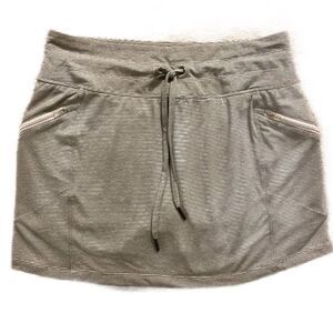 Kydan Striped Skort - S gray /white , polyester spandex